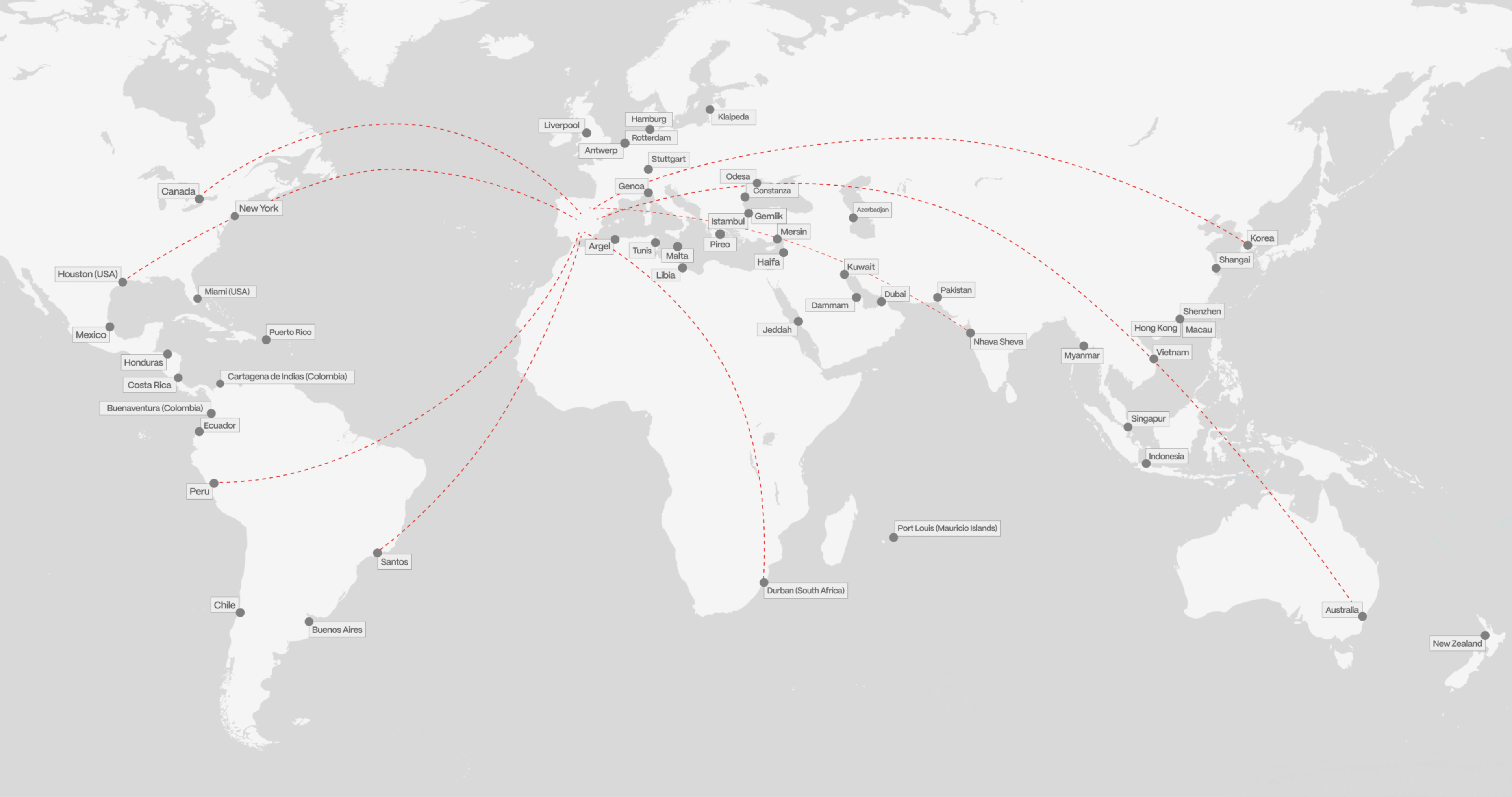 Mapa de las oficinas y agentes de GSM